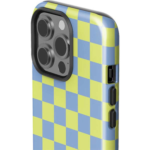 Neon Checkered iPhone 15 Pro Impact Case
